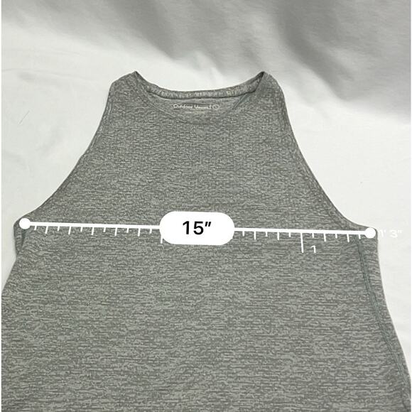 Outdoor Voices Women's Medium Gray Stretch Cropped Racer Back Tank Top - Picture 5 of 5